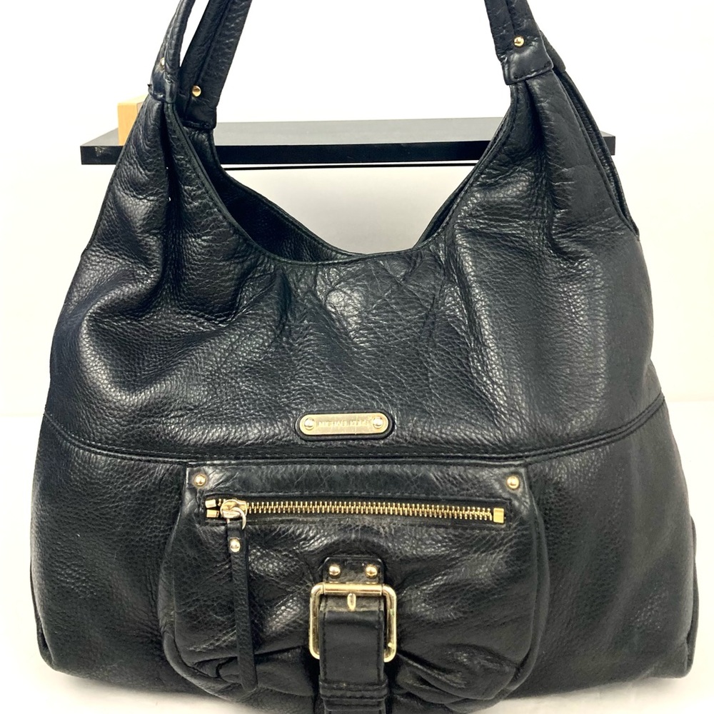 Michael Kors Black Leather Slouchy Hobo Shoulder Bag